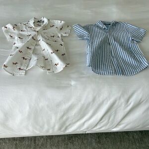 Kids Striped and Printed Short Sleeve Shirts